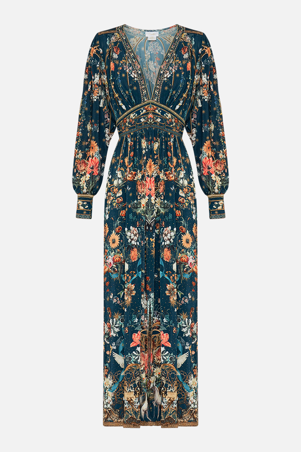 Camilla jersey dress in She Who Wears The Crown print