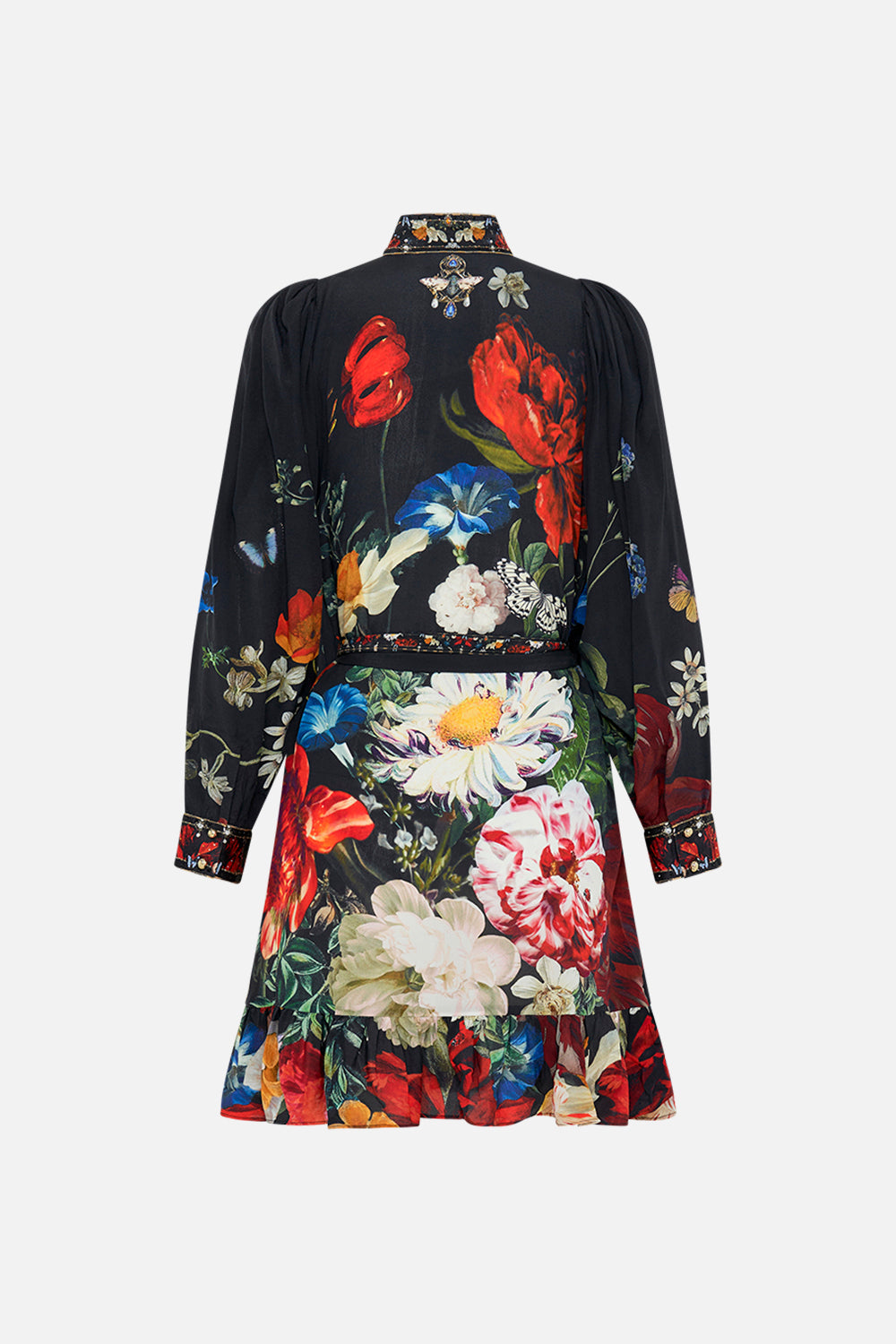 CAMILLA silk shirt dress in A Still Life print