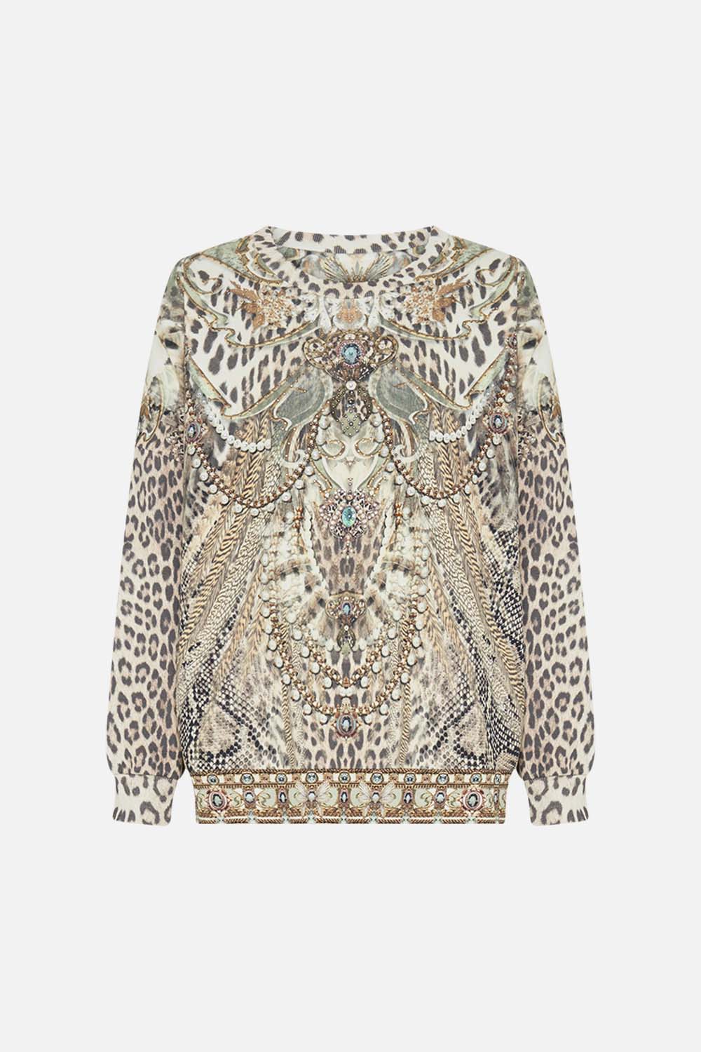 CAMILLA sweat shirt in Looking Glass Houses print