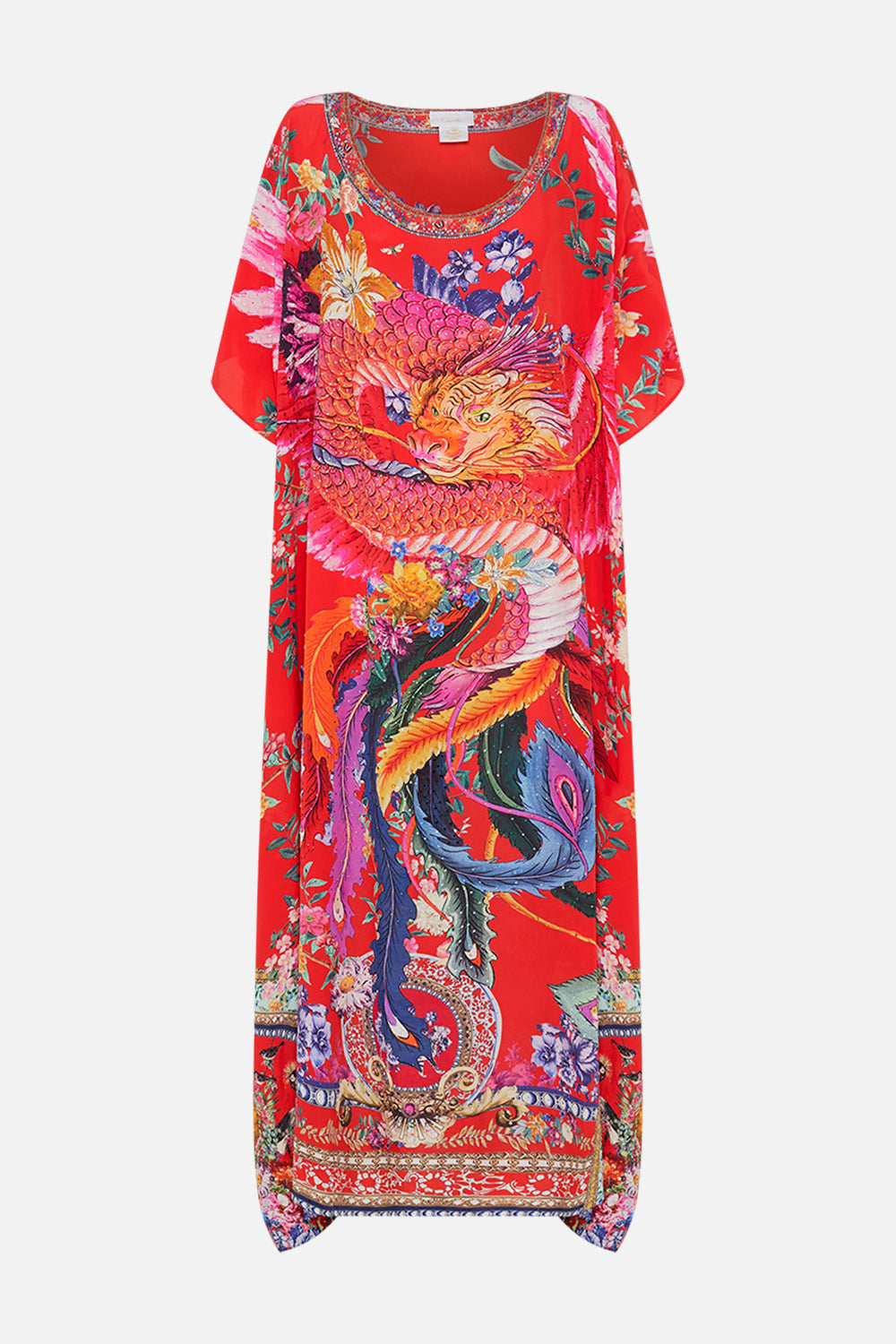 CAMILLA silk floral print kaftan in The Summer Palace print