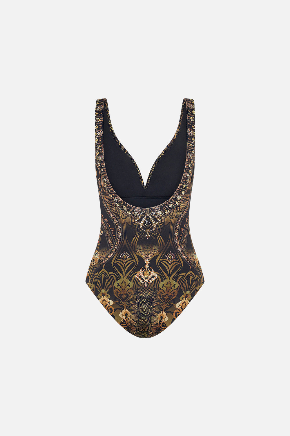 CAMILLA resortwear one piece swimsuit in Nouveau Noir print