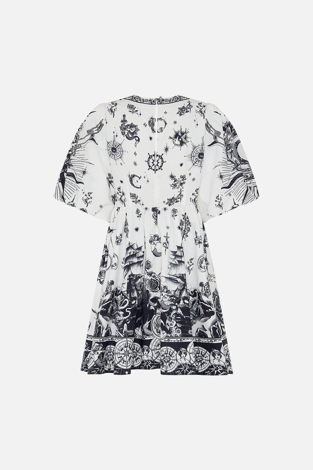 PUFF SLEEVE SHORT DRESS TALES OF TATTOO