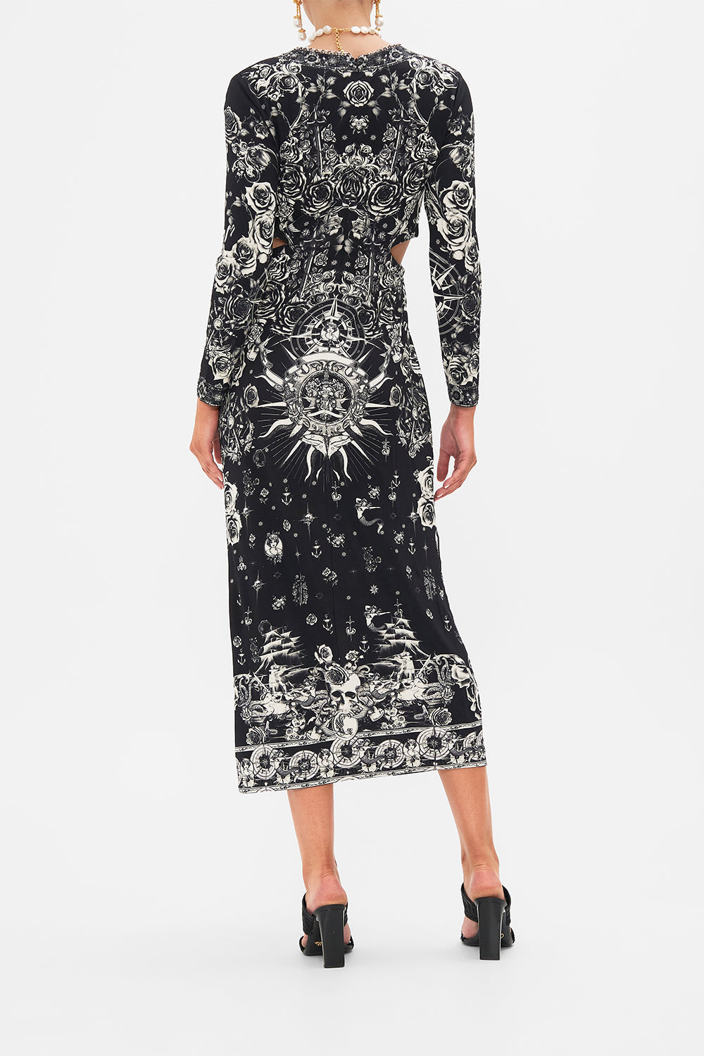 CUT OUT JERSEY DRESS WITH HARDWARE TALES OF TATTOO