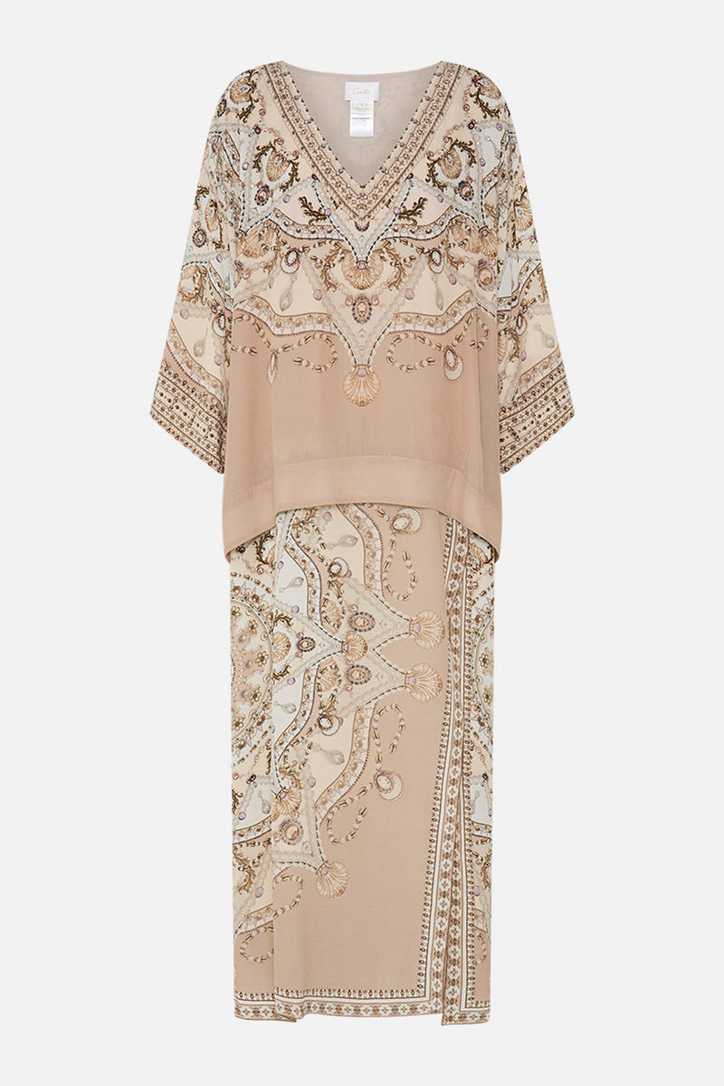 BUTTON UP TOP WITH DRAPED BACK GROTTO GODDESS