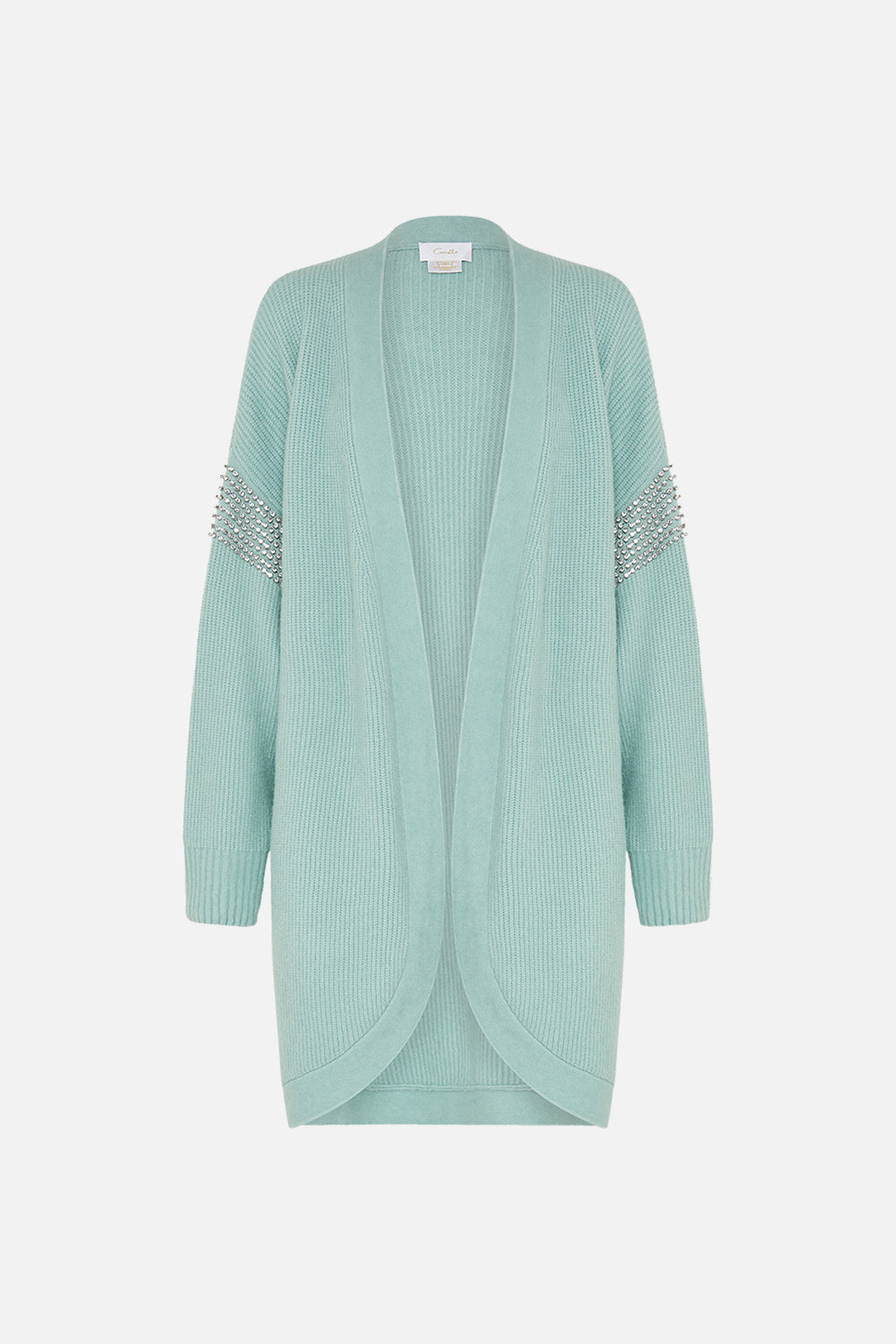 CAMILLA blue cocoon knit layer in Dreaming In Dutch print.