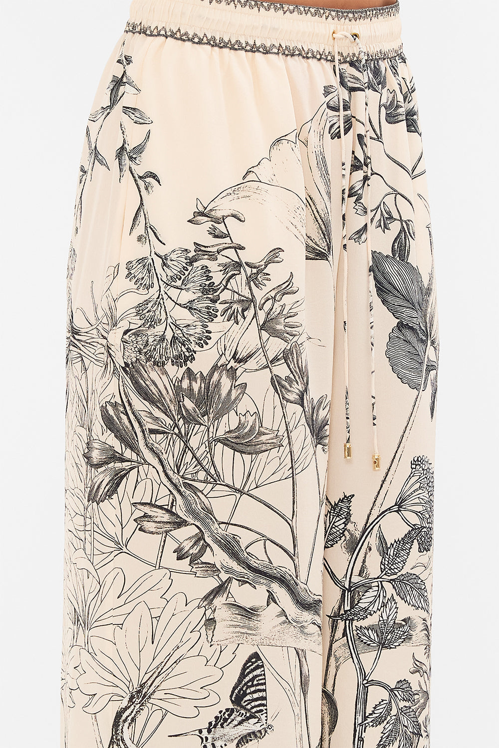 CAMILLA Black Straight Leg Pant in Etched into Eternity