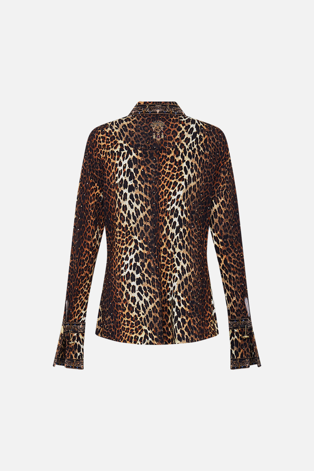 CAMILLA Leopard Fitted Jersey Shirt in Amsterglam