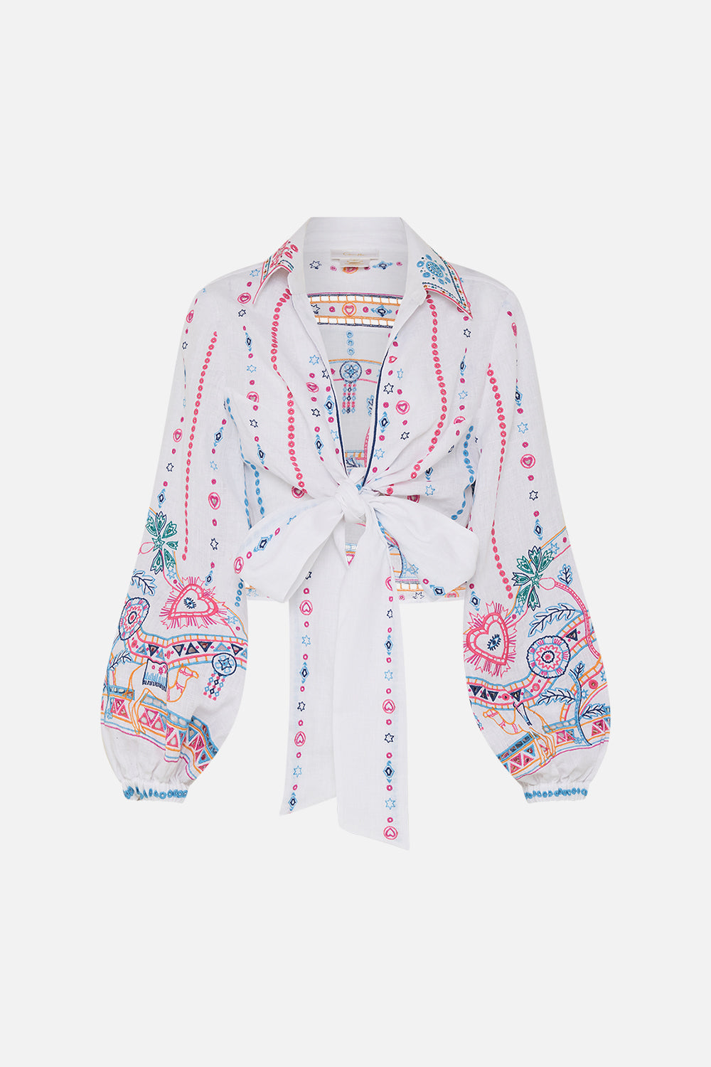 CROPPED WRAP SHIRT LIVING IN COLOUR