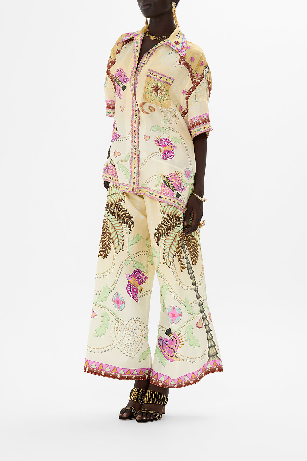 OVERSIZED SHIRT WITH POCKET ASWAN ABSTRACT