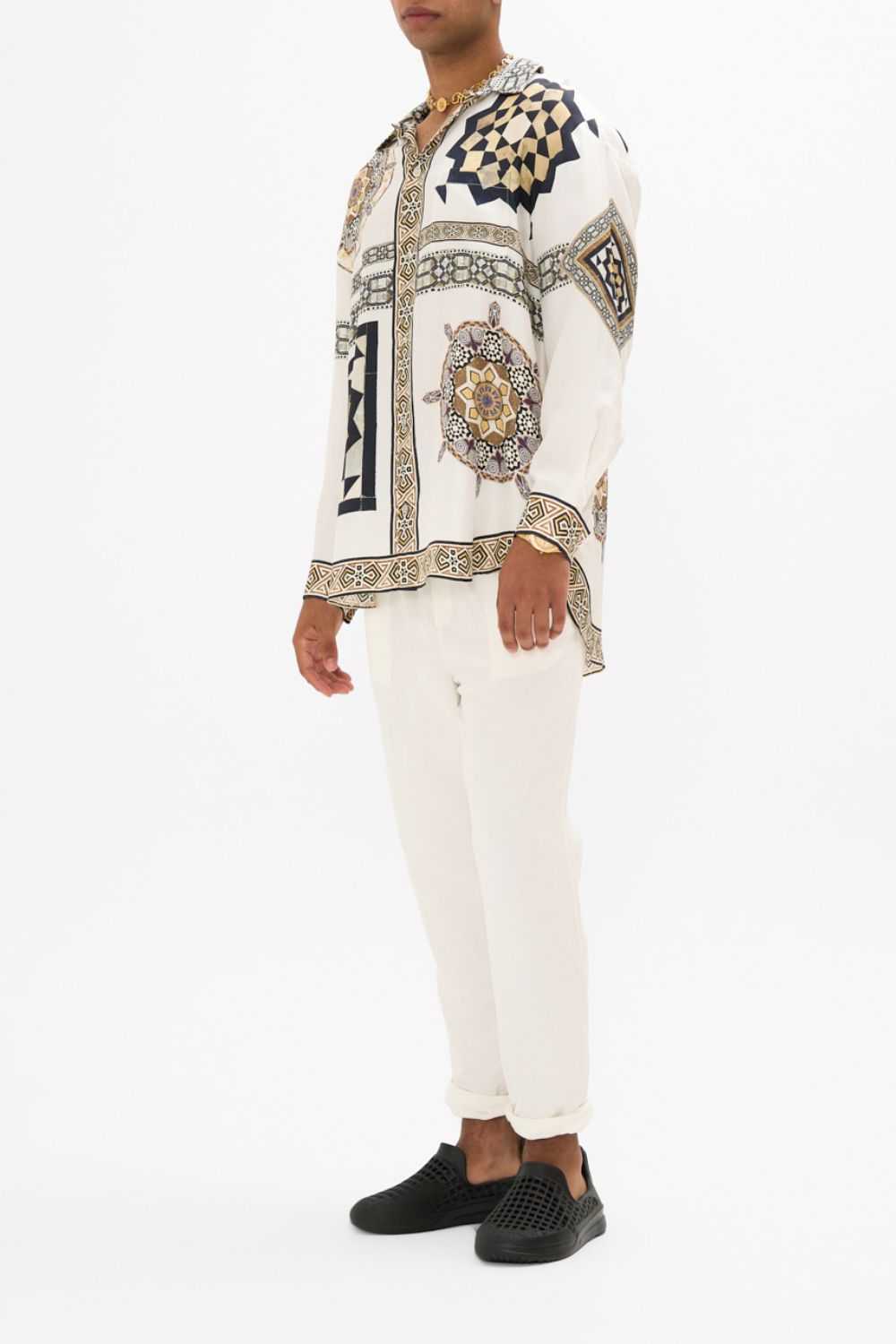 CAMILLA Oversized Shirt in Make Me Your Mosaic Print