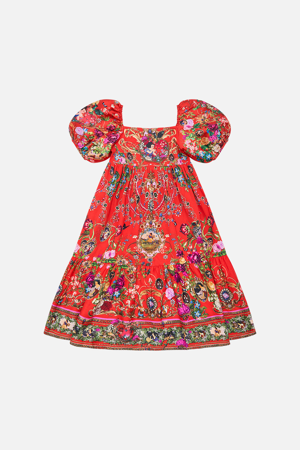 Disney CAMILLA kids midi dress in Just One Bite Snow White print