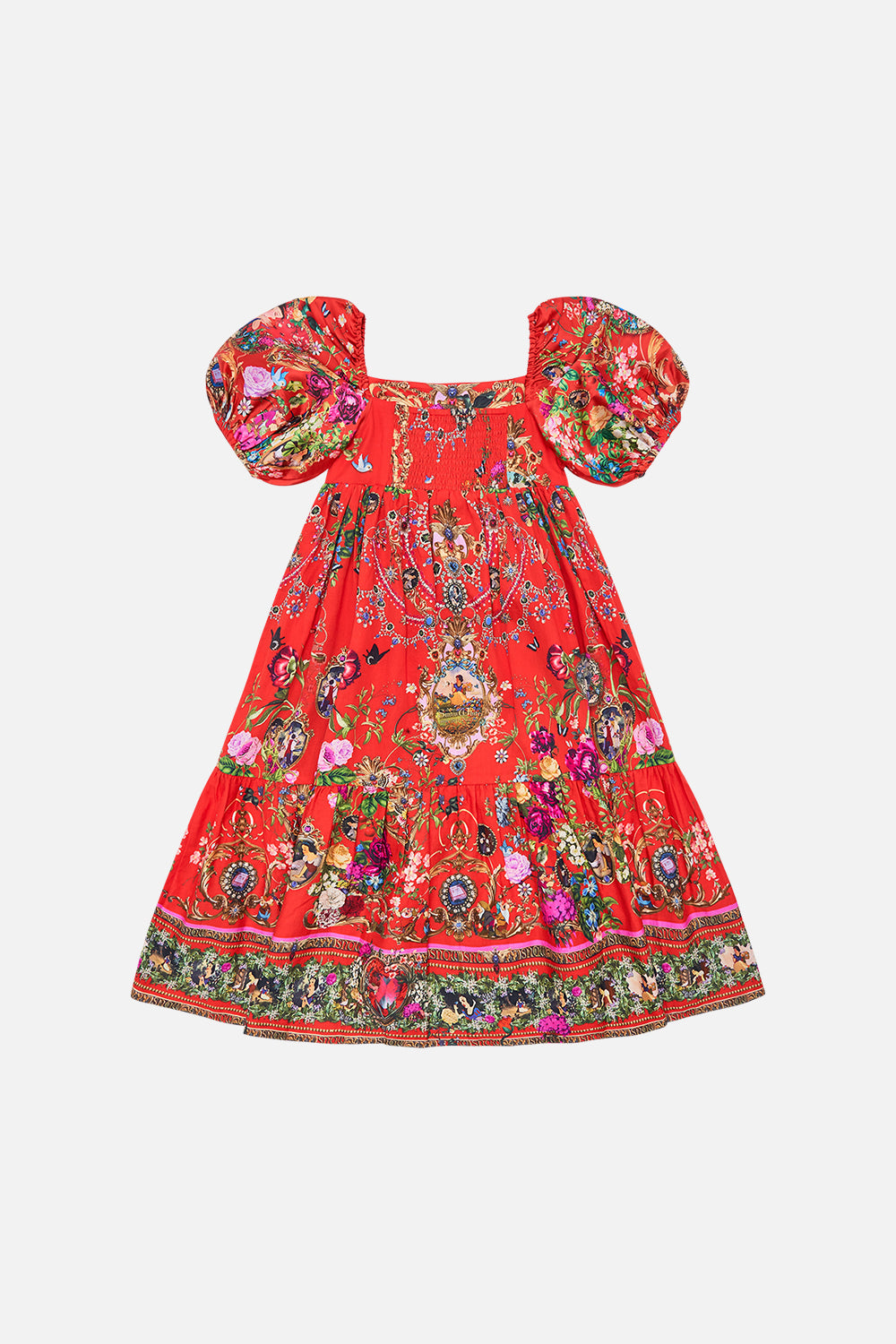 Disney CAMILLA kids midi dress in Just One Bite Snow White print