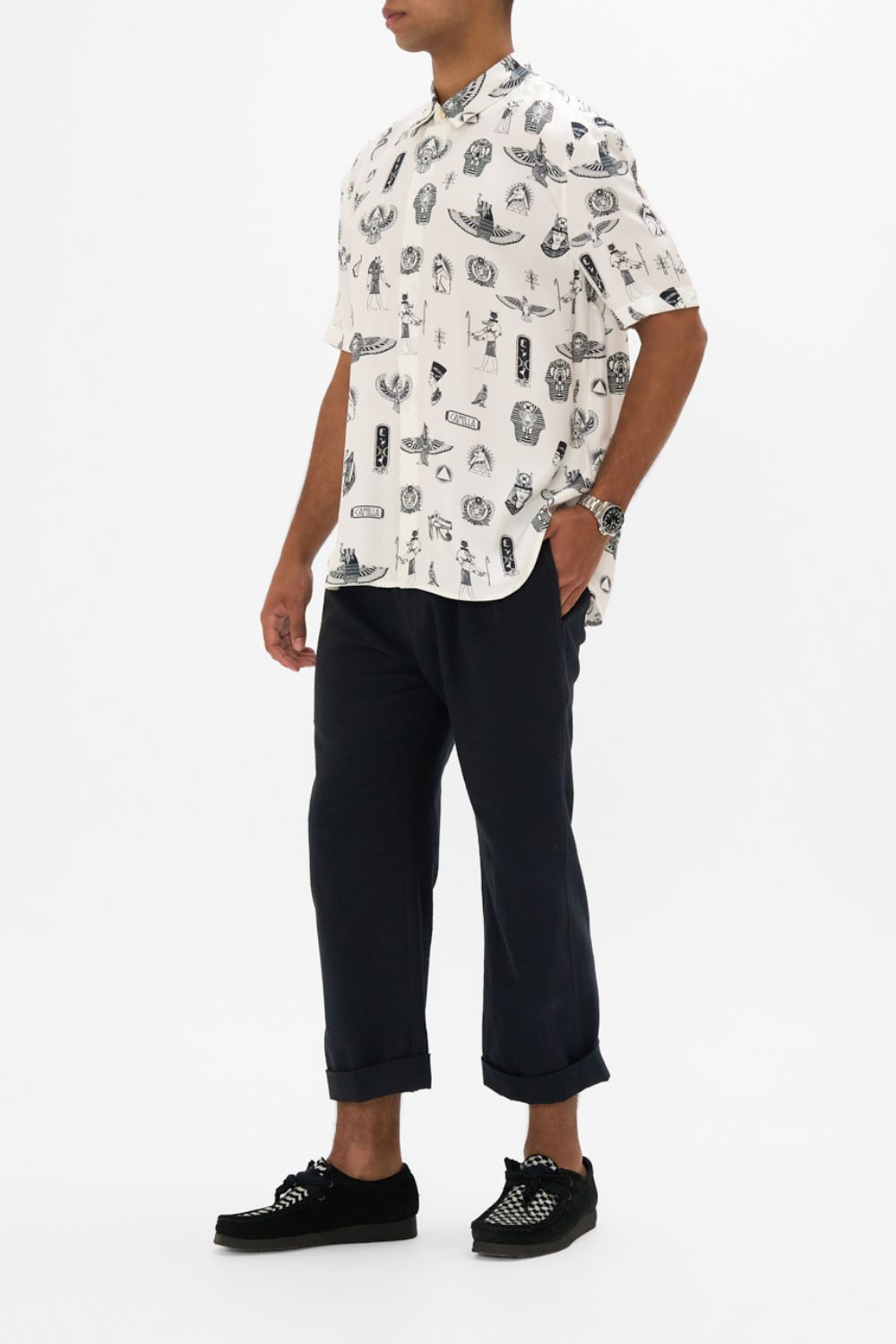 OVERSIZED BUTTON THROUGH SS SHIRT NUBIAN WONDERLAND