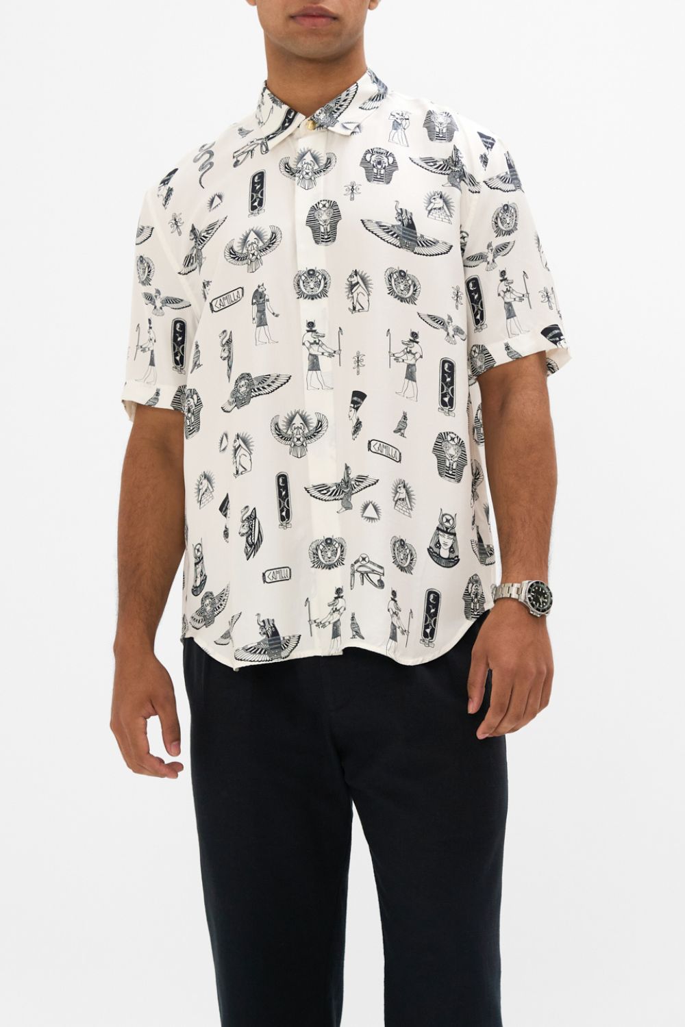 OVERSIZED BUTTON THROUGH SS SHIRT NUBIAN WONDERLAND