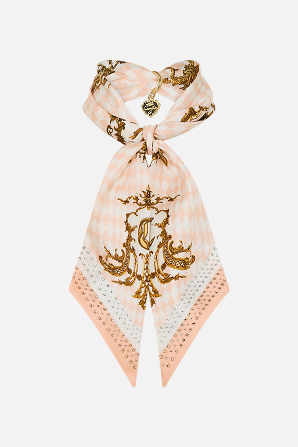 SKINNY NECK SCARF WITH TRINKET THE QUEENS QUARTERS