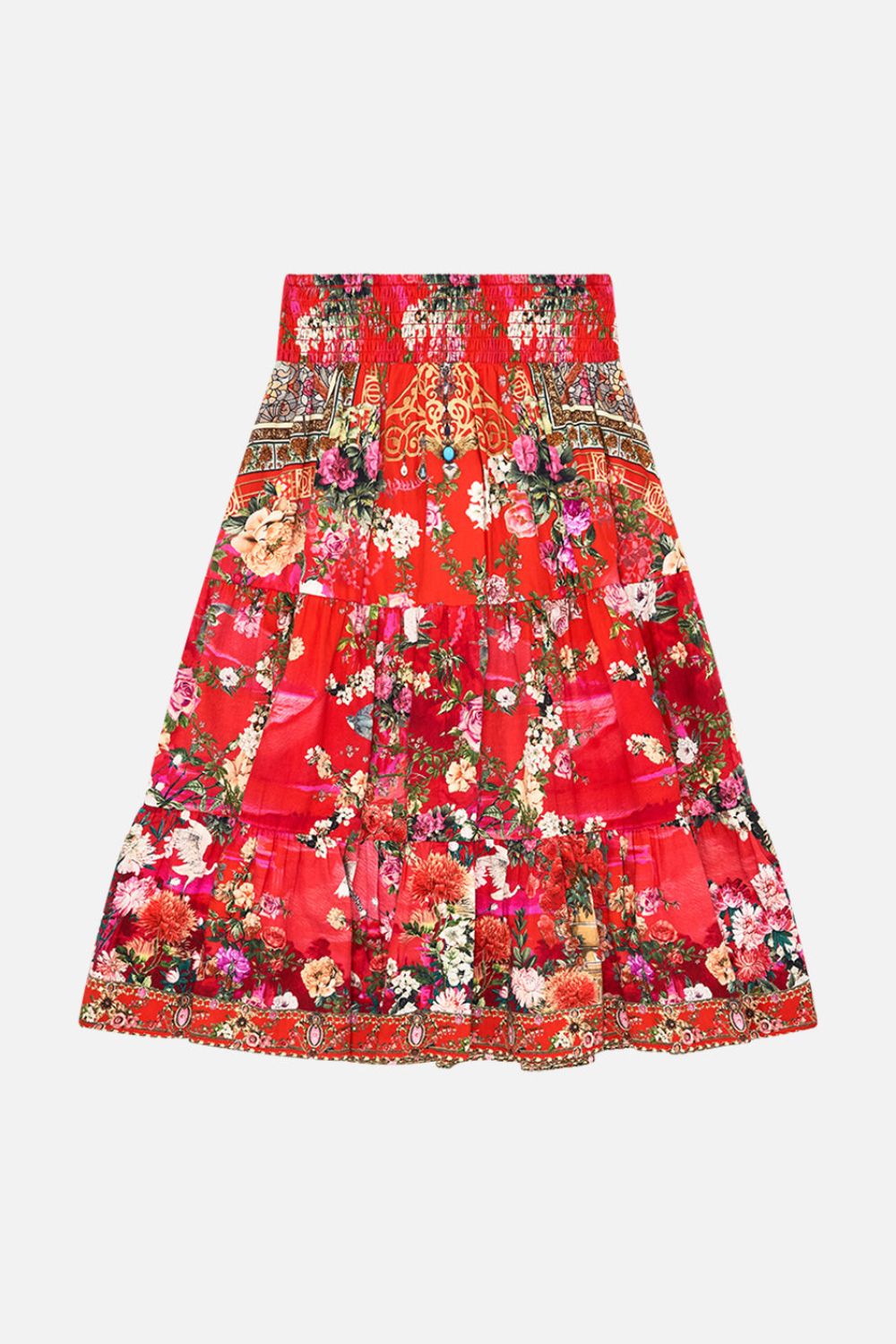 Milla by CAMILLA Kids convertible Shirred Maxi Skirt 12-14 in Sweet Home Alexandria print.