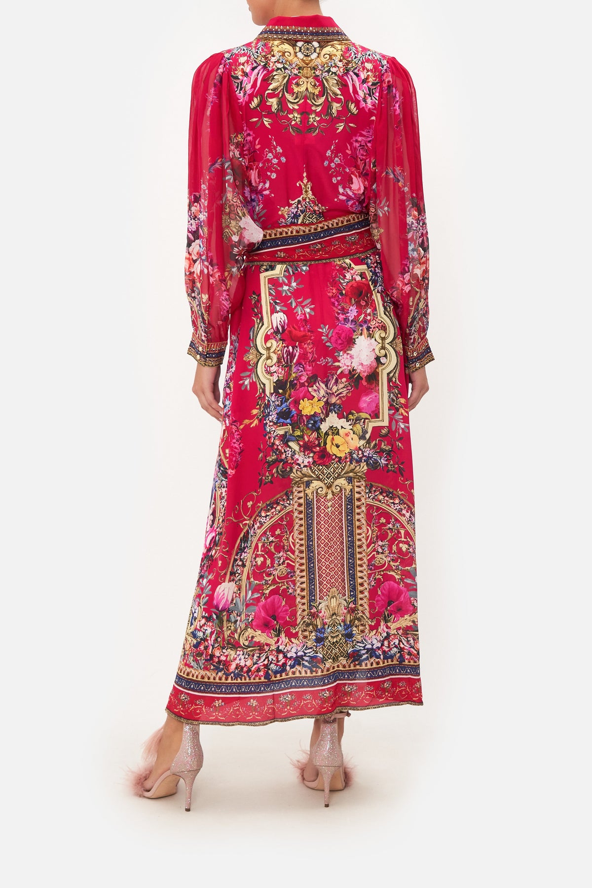 CURVED COLLAR SHIRT DRESS BOHEME BLOOMS