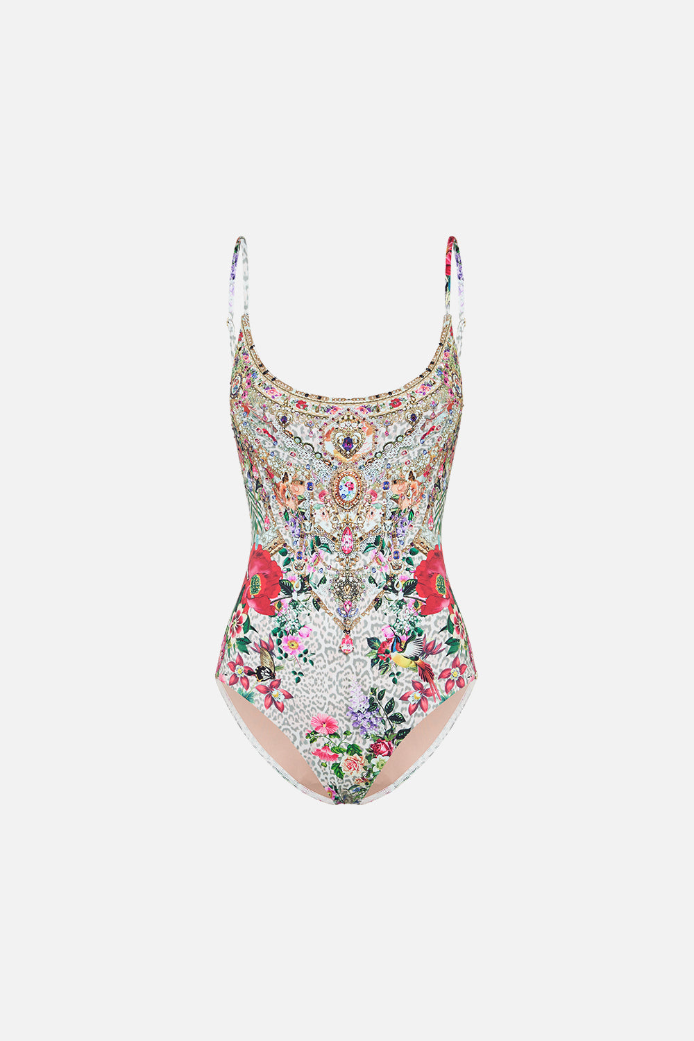 SCOOP NECK ONE PIECE LEOS BOUQUET