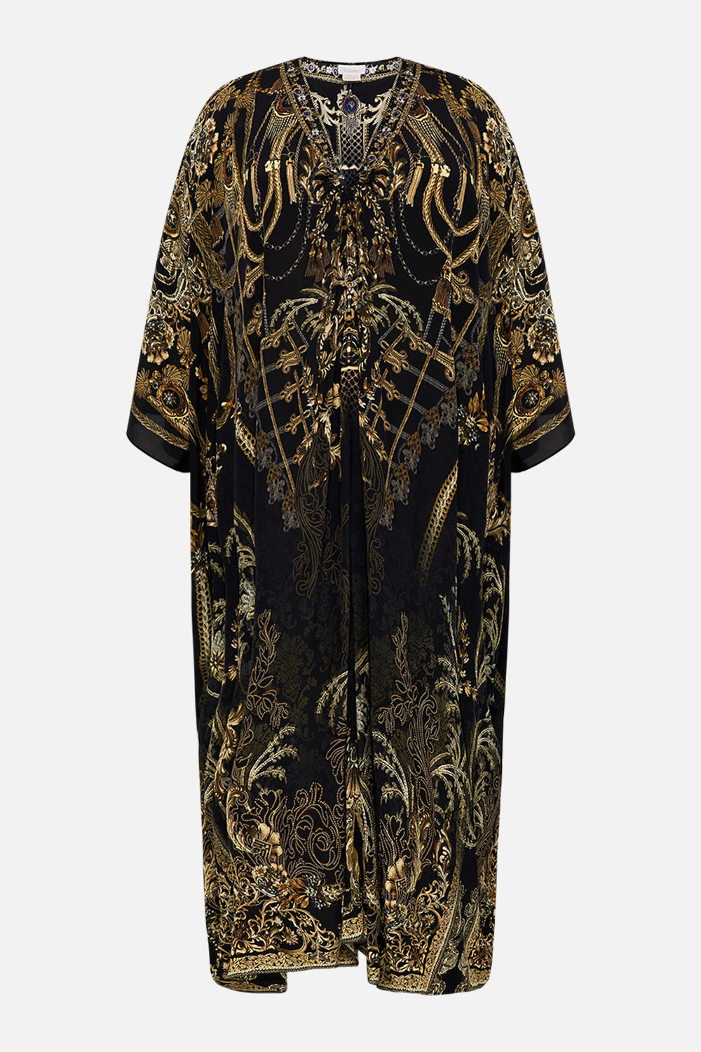SPLIT SLEEVE KAFTAN WITH HARDWARE THE NIGHT IS NOIR