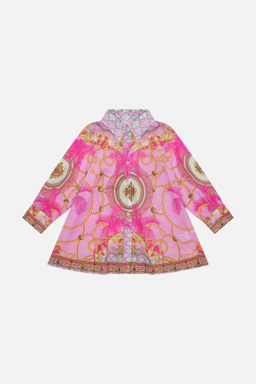 Product view of MILLA BY CAMILLA kids dress in Tiprtoe The tightrope print