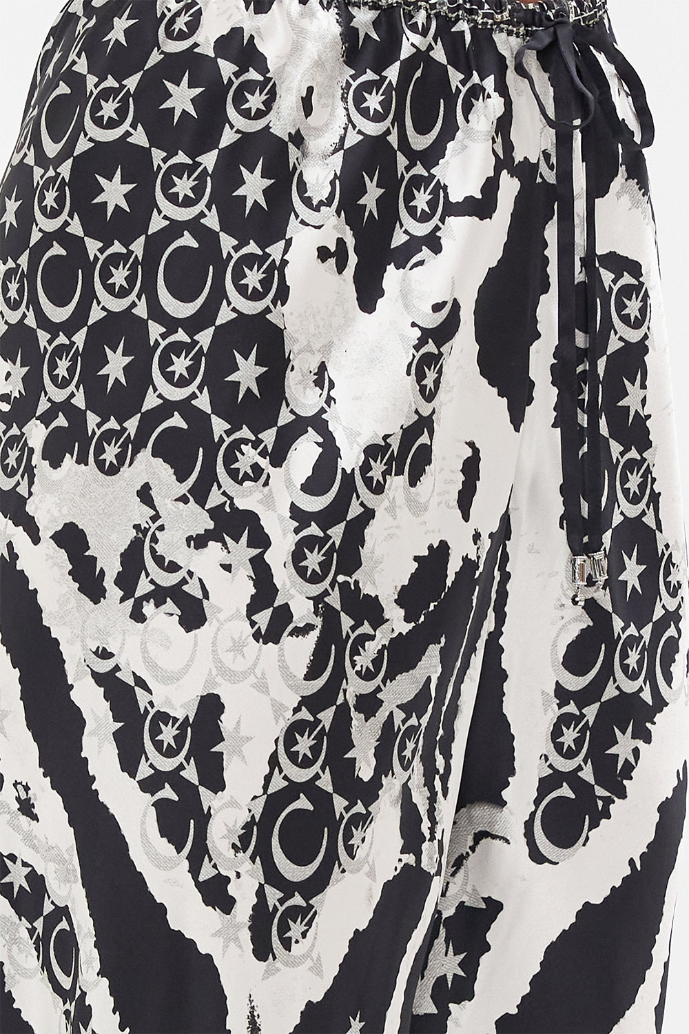 BIAS CUT DRAWSTRING PANT FELINE FANTASY