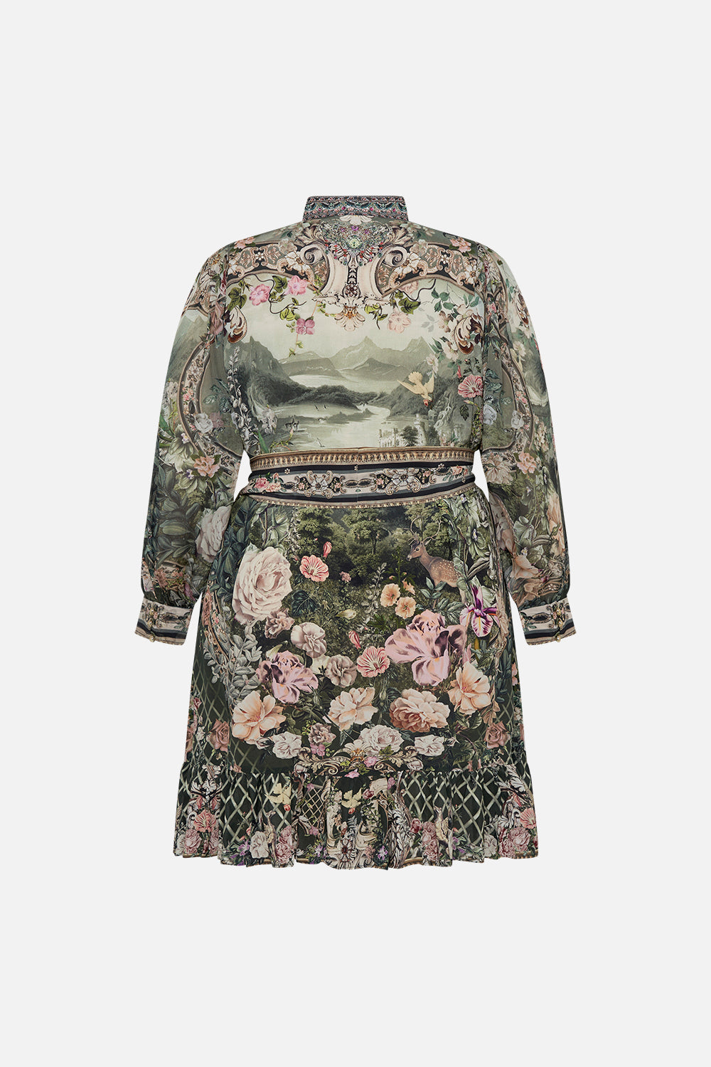 DROP SLEEVE SHIRT DRESS GARDEN OF GOOD FORTUNE