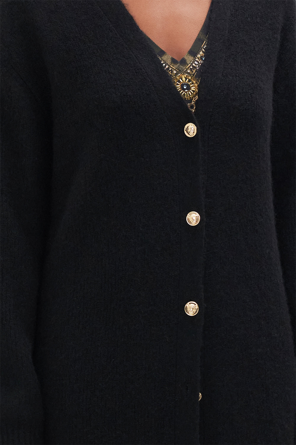 KNIT LONG COCOON CARDIGAN LIONS MANE