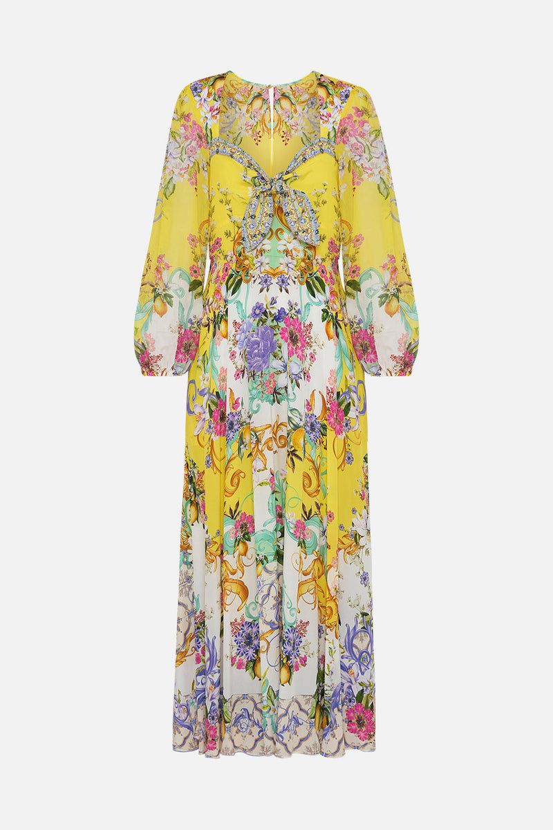 SHORT TIE FRONT BLOUSON DRESS CATERINA SPRITZ