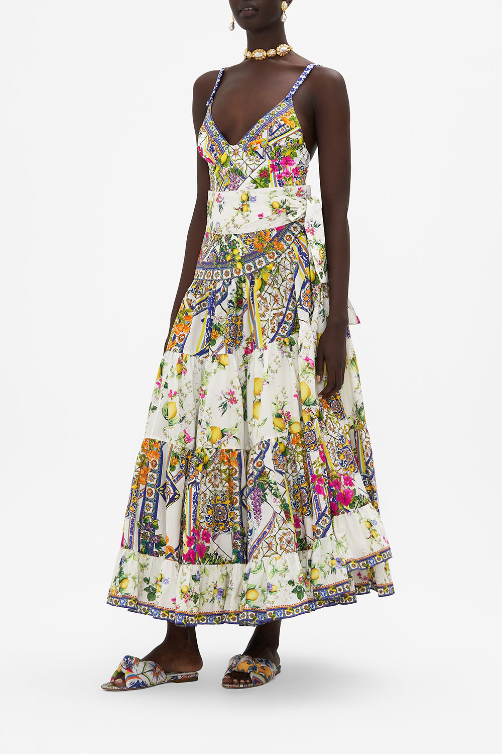 WRAP SKIRT WITH GATHERED PANELS CATERINA SPRITZ