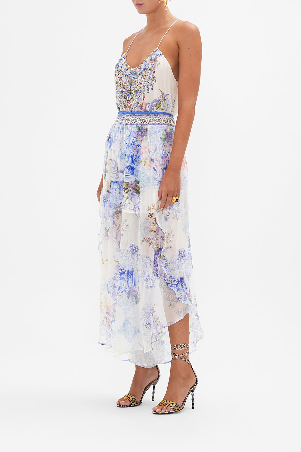 CURVED HEM PANT PAINT ME POSITANO