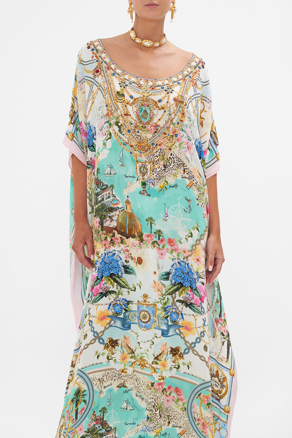 ROUND NECK KAFTAN AMALFI LULLABY