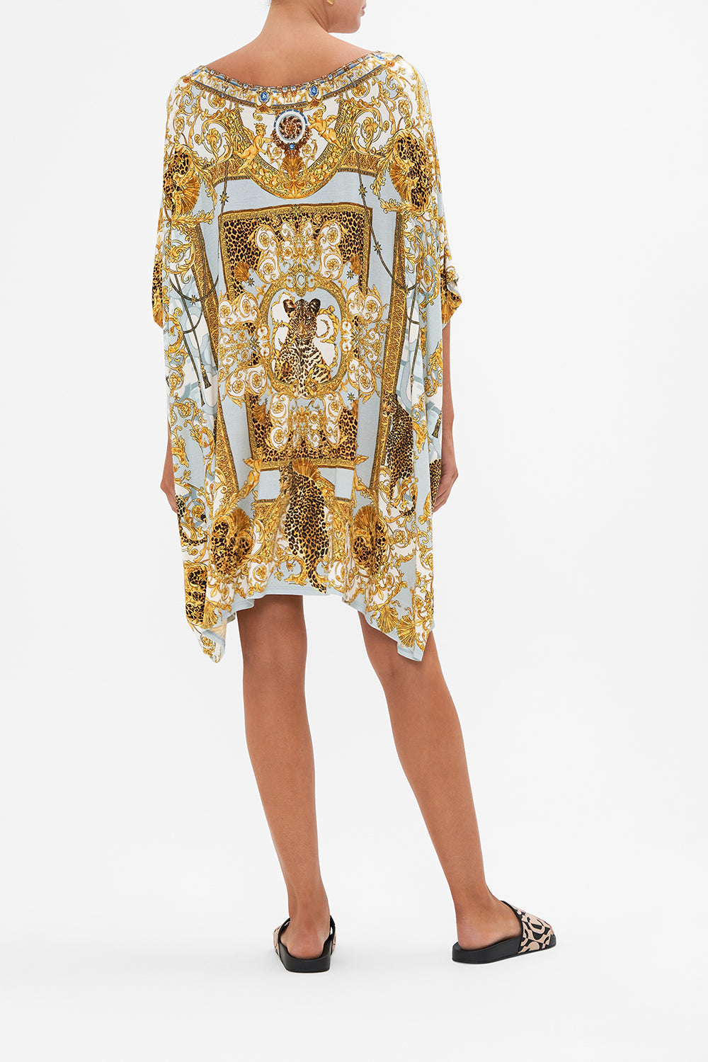SHORT ROUND NECK LOUNGE KAFTAN PALAZZO PRIDE