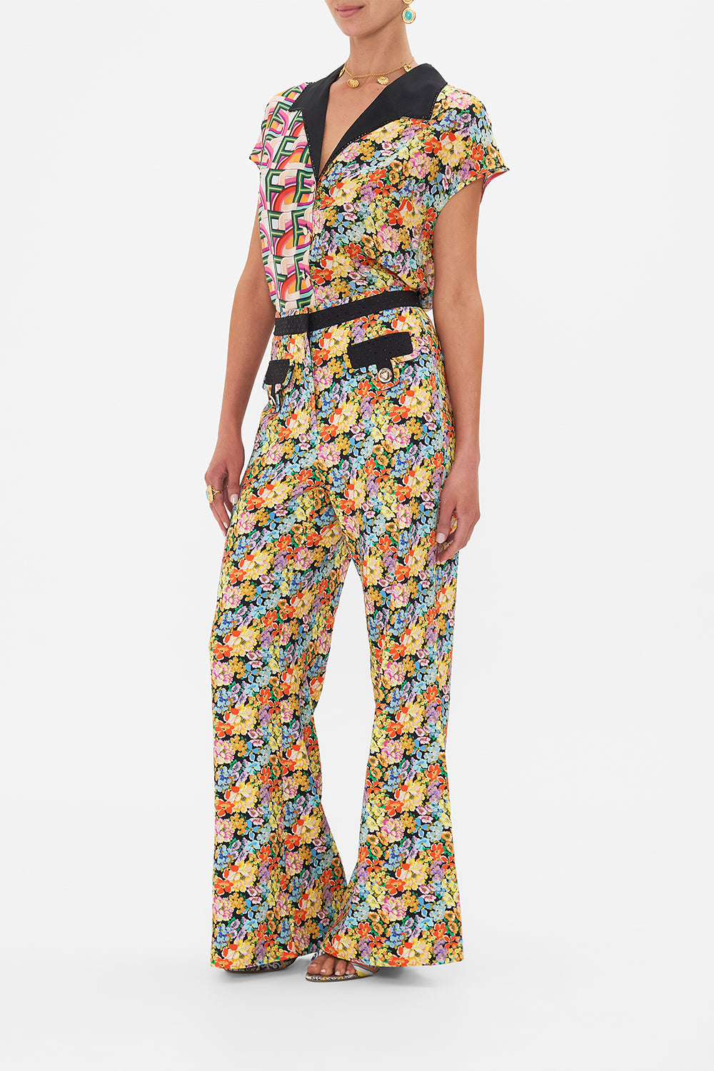 FLARED PANT WITH POCKETS SUNDOWNERS IN SICILY