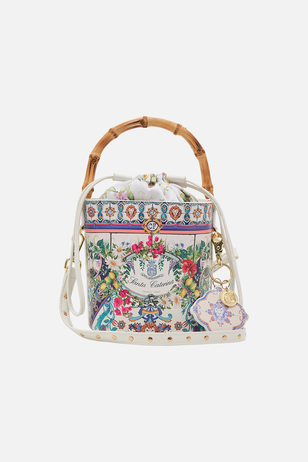 Product view of CAMILLA bucket bag in Amalfi Amore print
