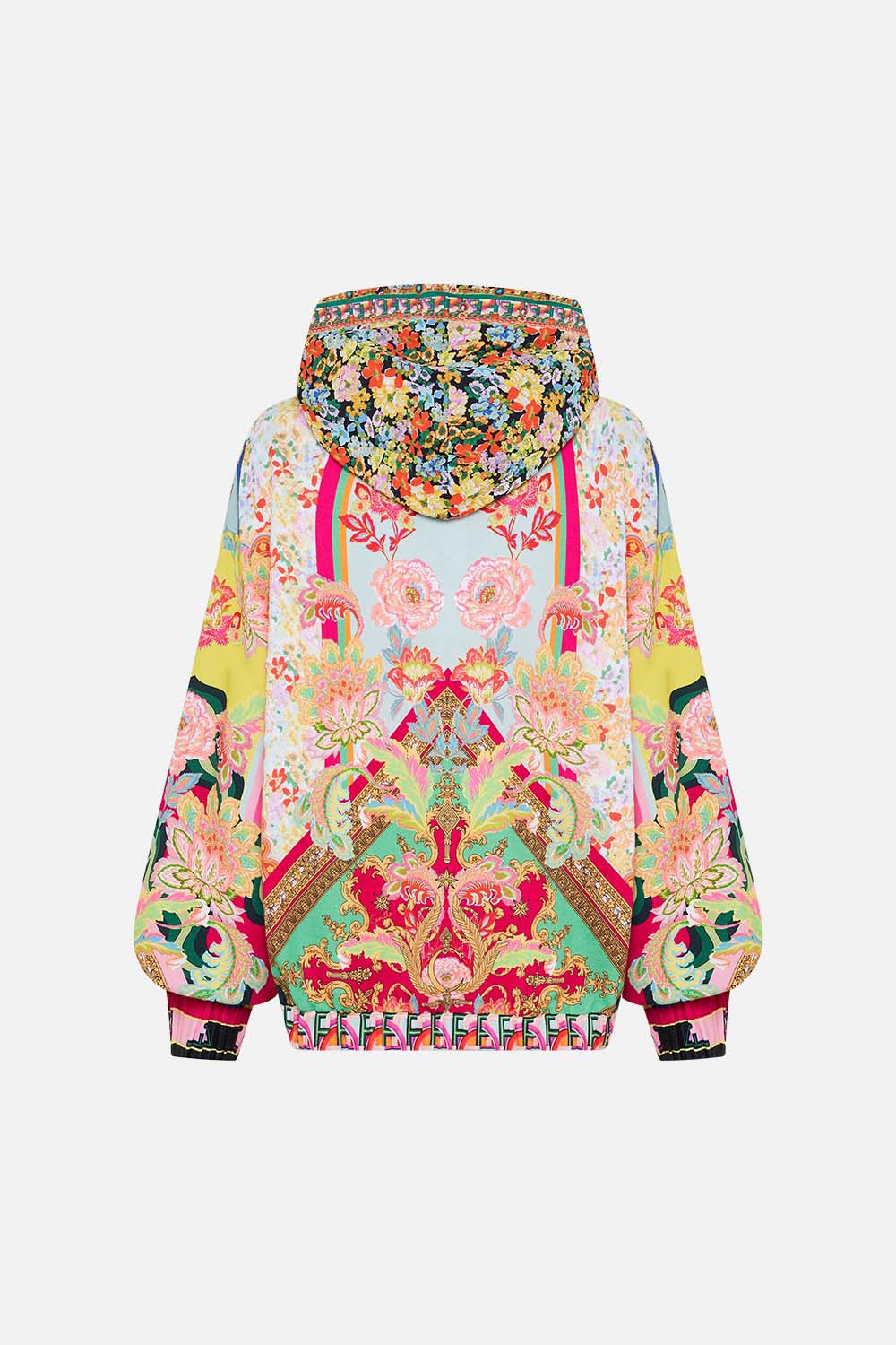 Video of model wearing CAMILLA sweater in Ciao Bella print