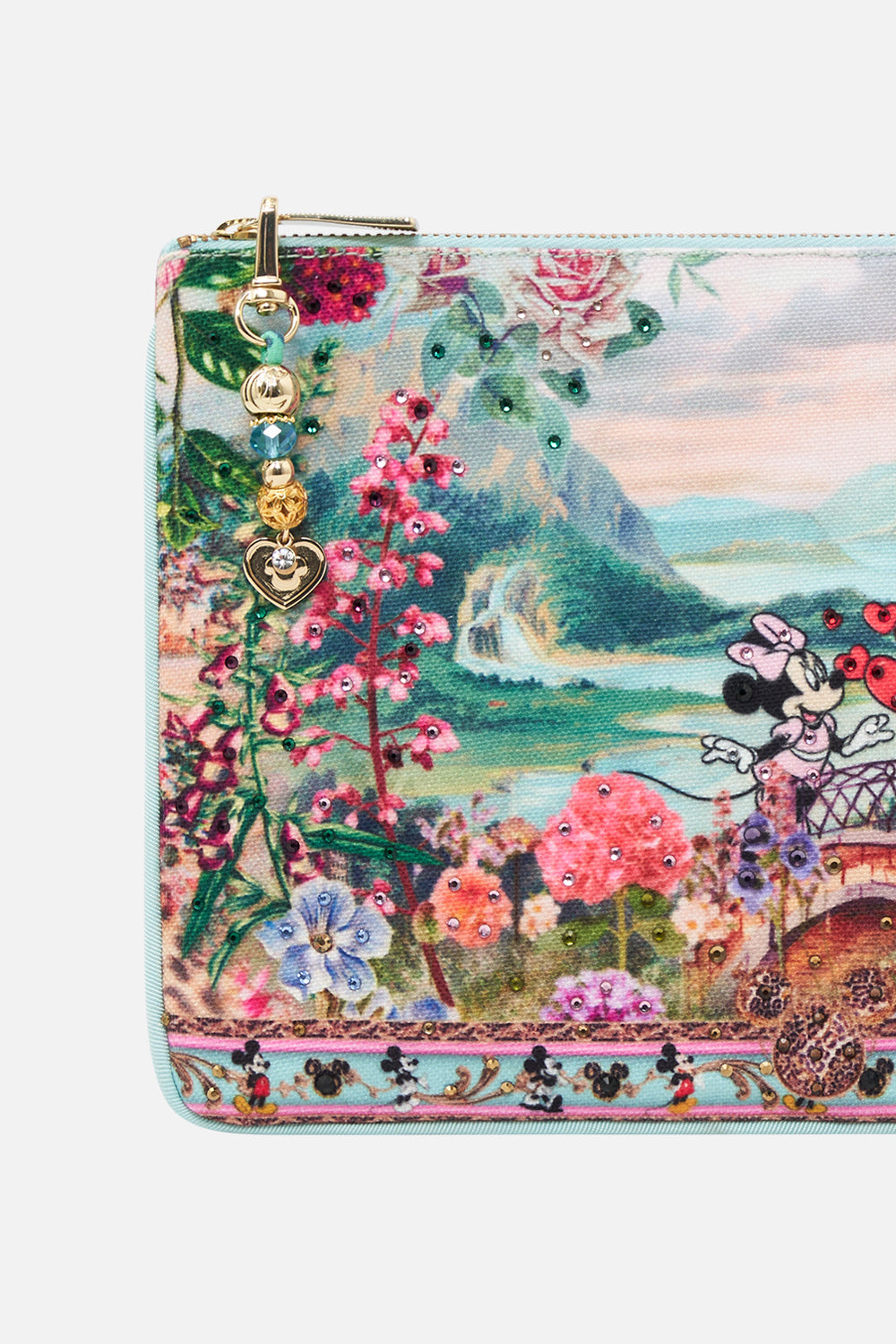 SMALL CANVAS CLUTCH MICKEY TAKES A TRIP