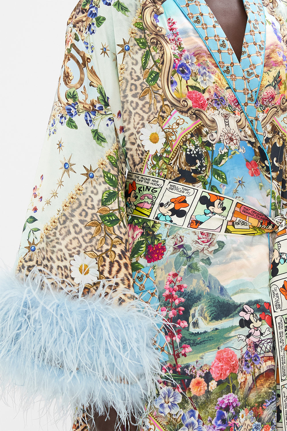 LONG ROBE WITH FLARED SLEEVE MICKEY TAKES A TRIP