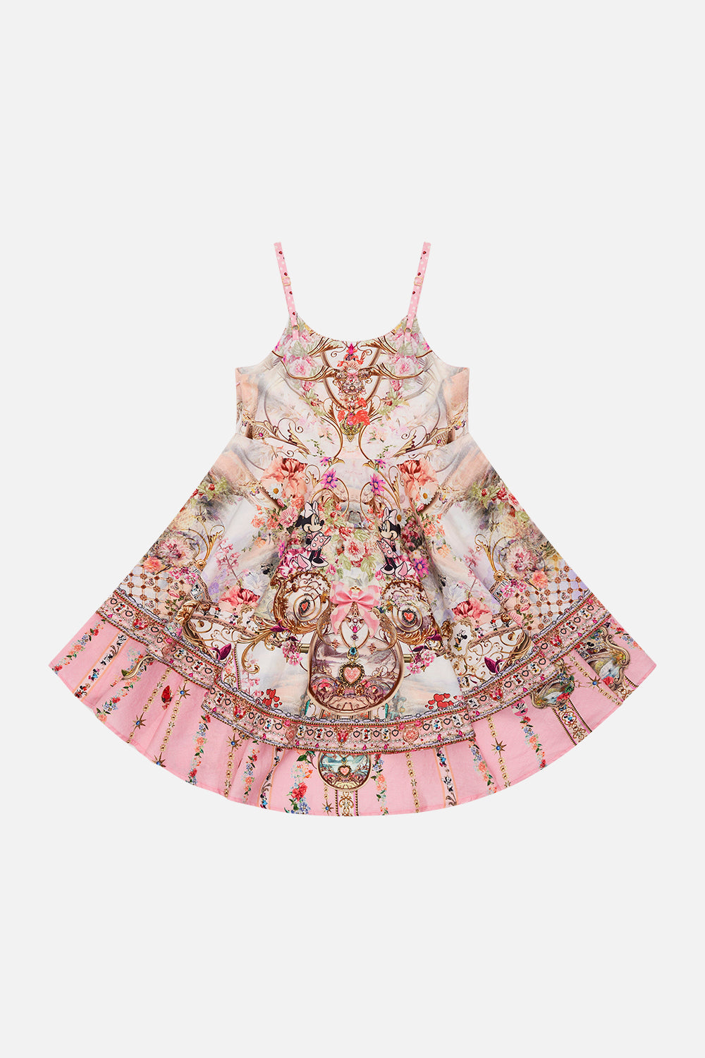 KIDS ROUND NECK TIERED DRESS 12-14 MINNIE MOUSE MAGIC