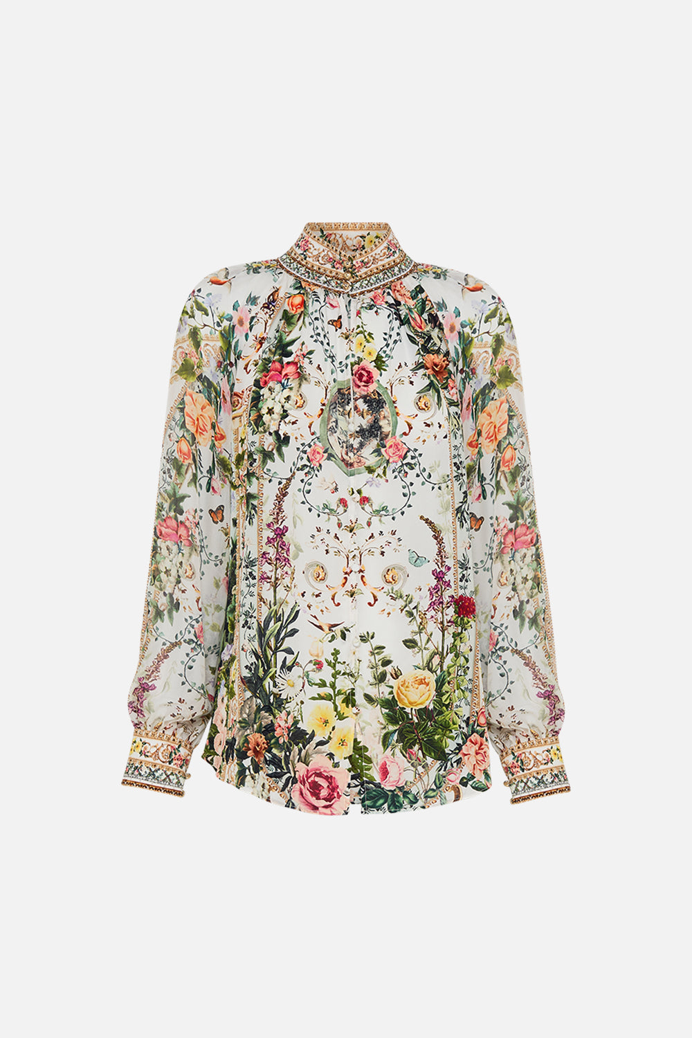 CAMILLA womens silk shirt in Renaissance Romance print