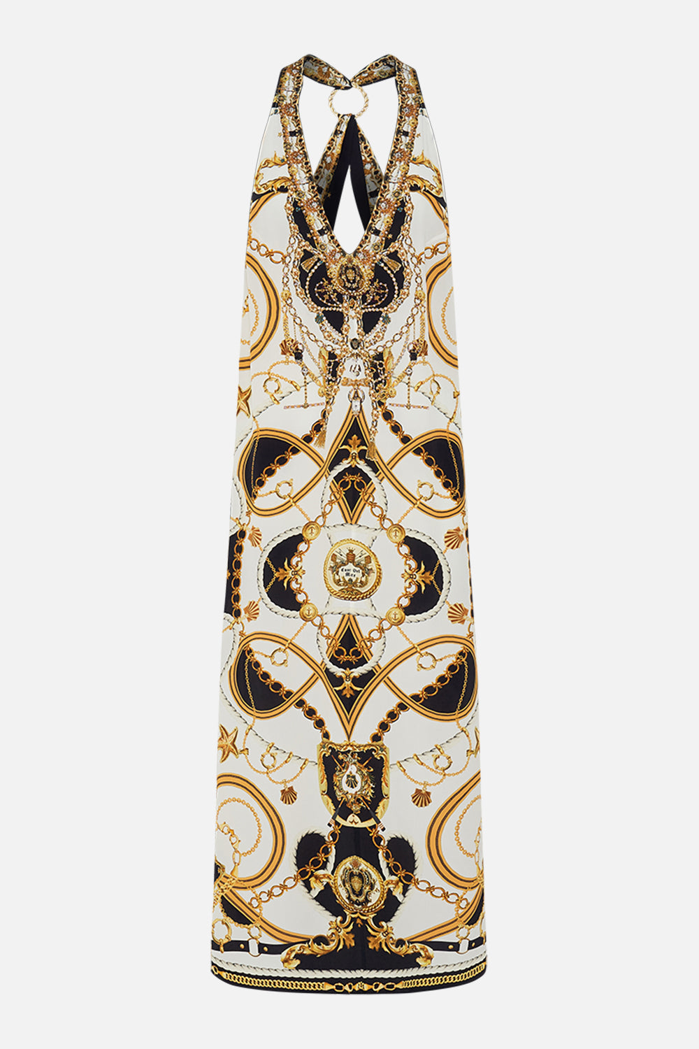 Product view of CAMILLA reacerback dress in Sea Charm print