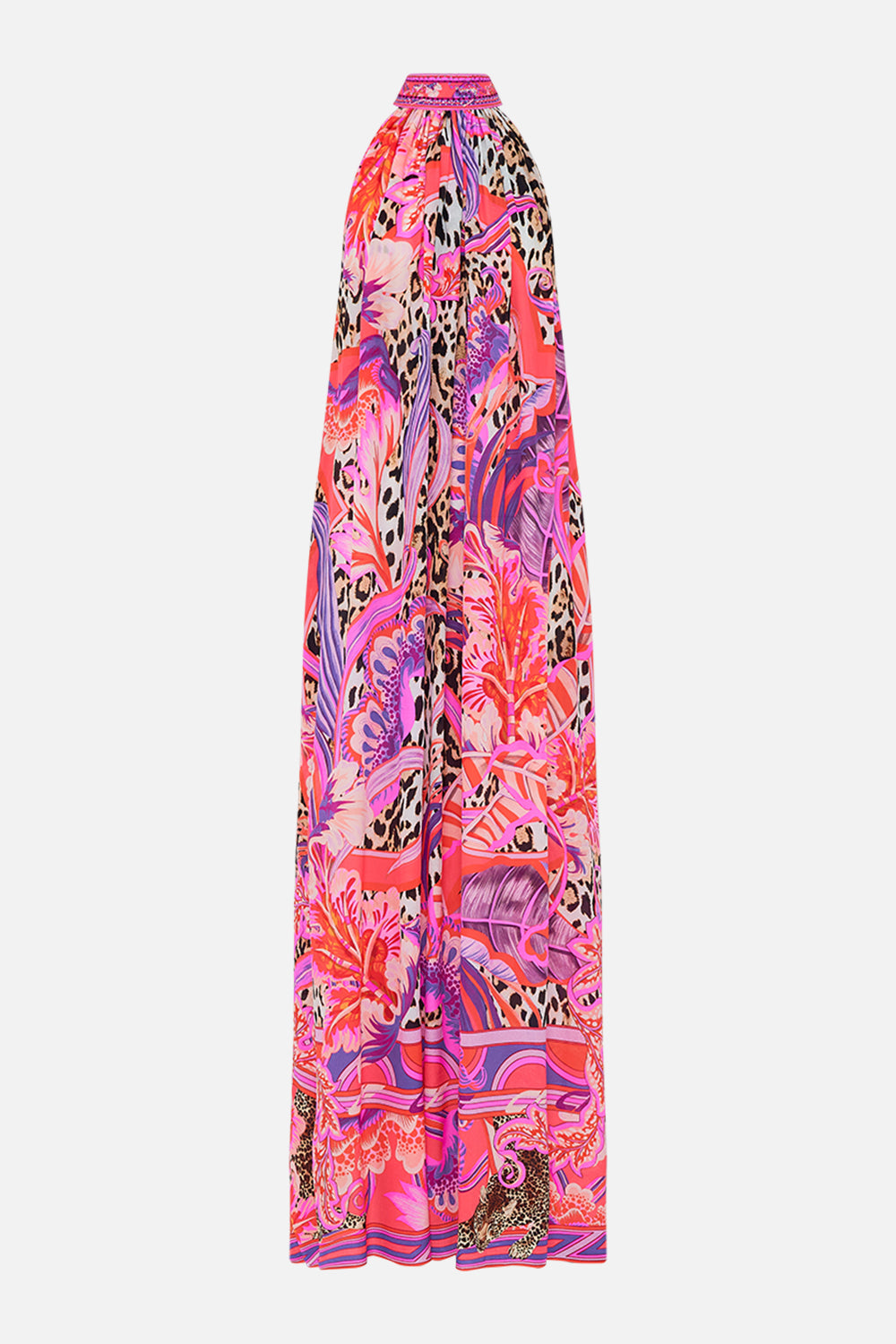 Product view of CAMILLA silk maxi dress in Viola Vintage print