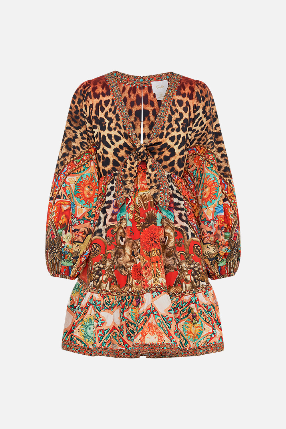 SHORT TIE FRONT BLOUSON DRESS FROM GENERATION TO GENERATION