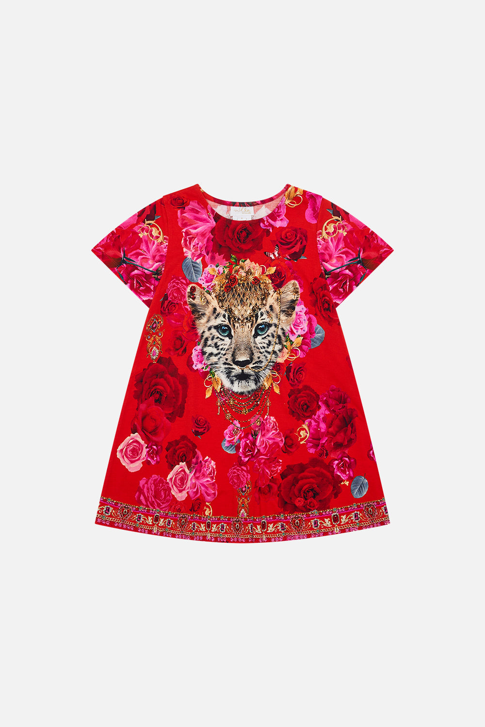 Milla By CAMILLA girls floral T shirt dress in An Italian Rosa print