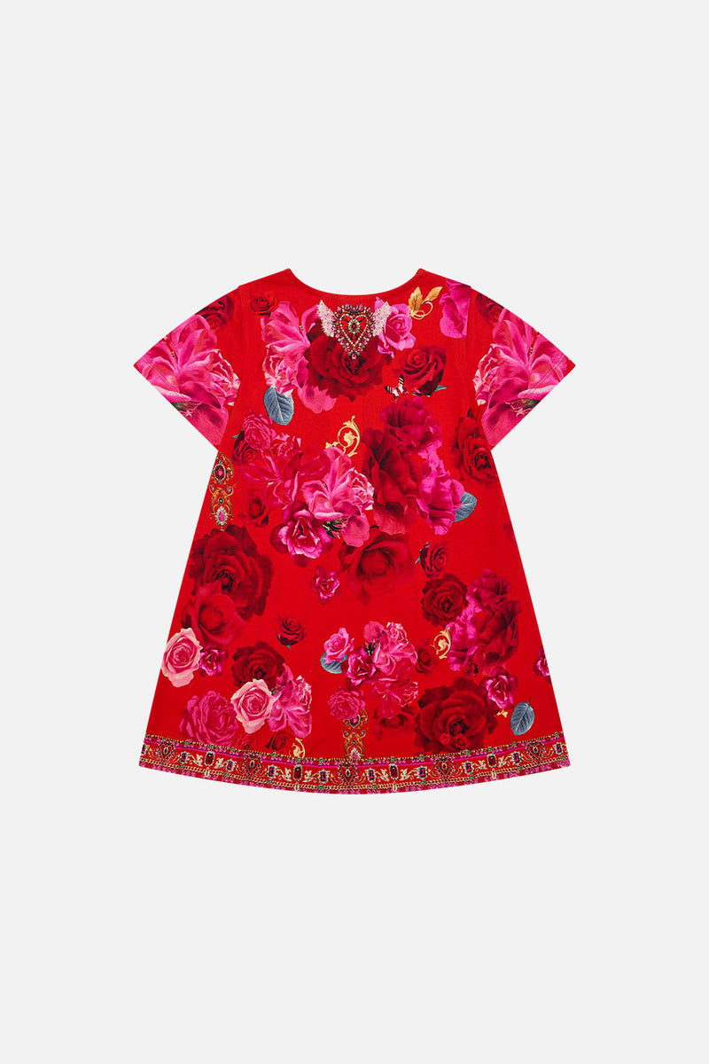 KIDS T-SHIRT DRESS WITH FLARE HEM 12-14 ITALIAN ROSA main image 1