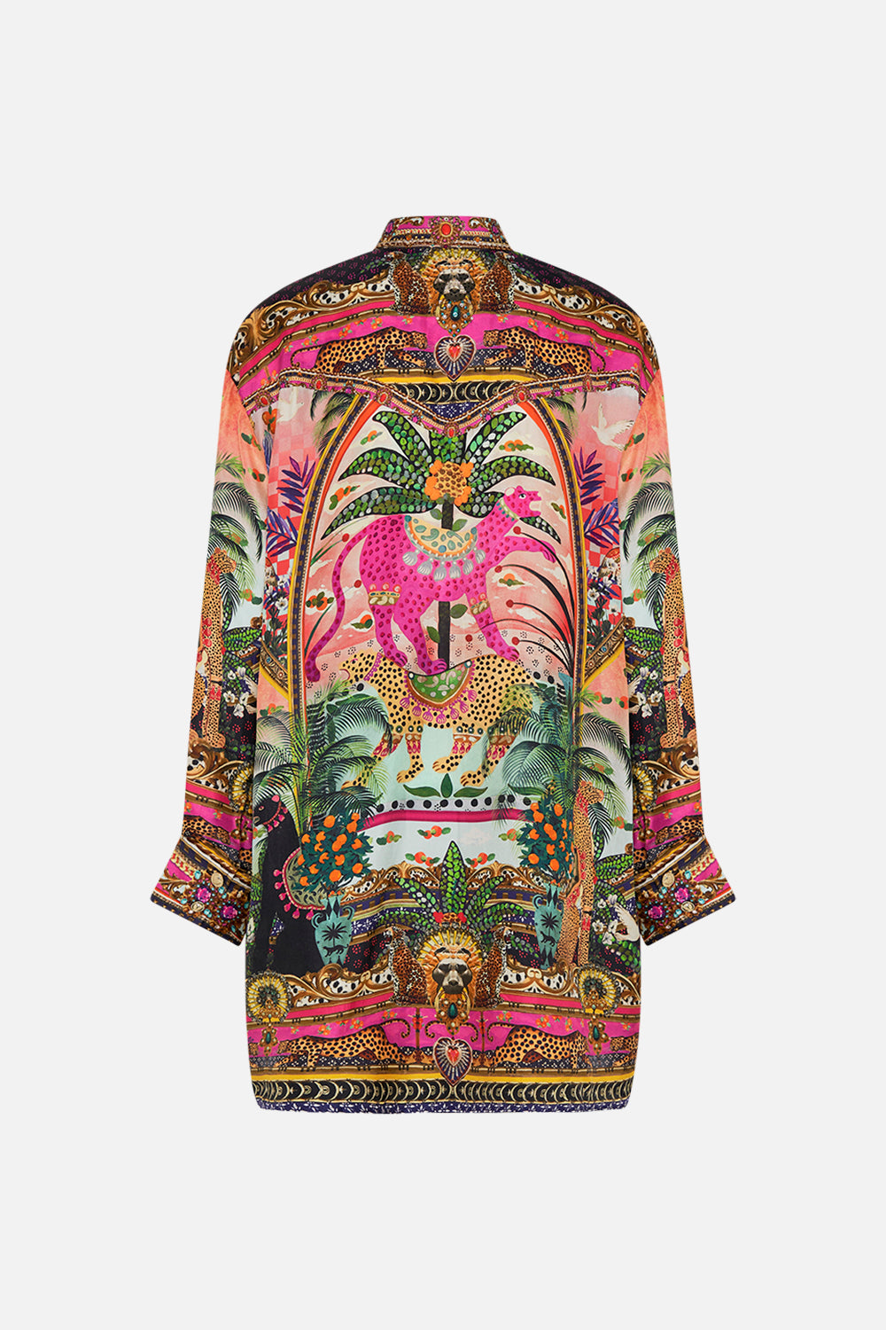 LONG LINE SHIRT WITH YOKE AND BUTTON DETAIL ALESSANDROS ATLANTIS