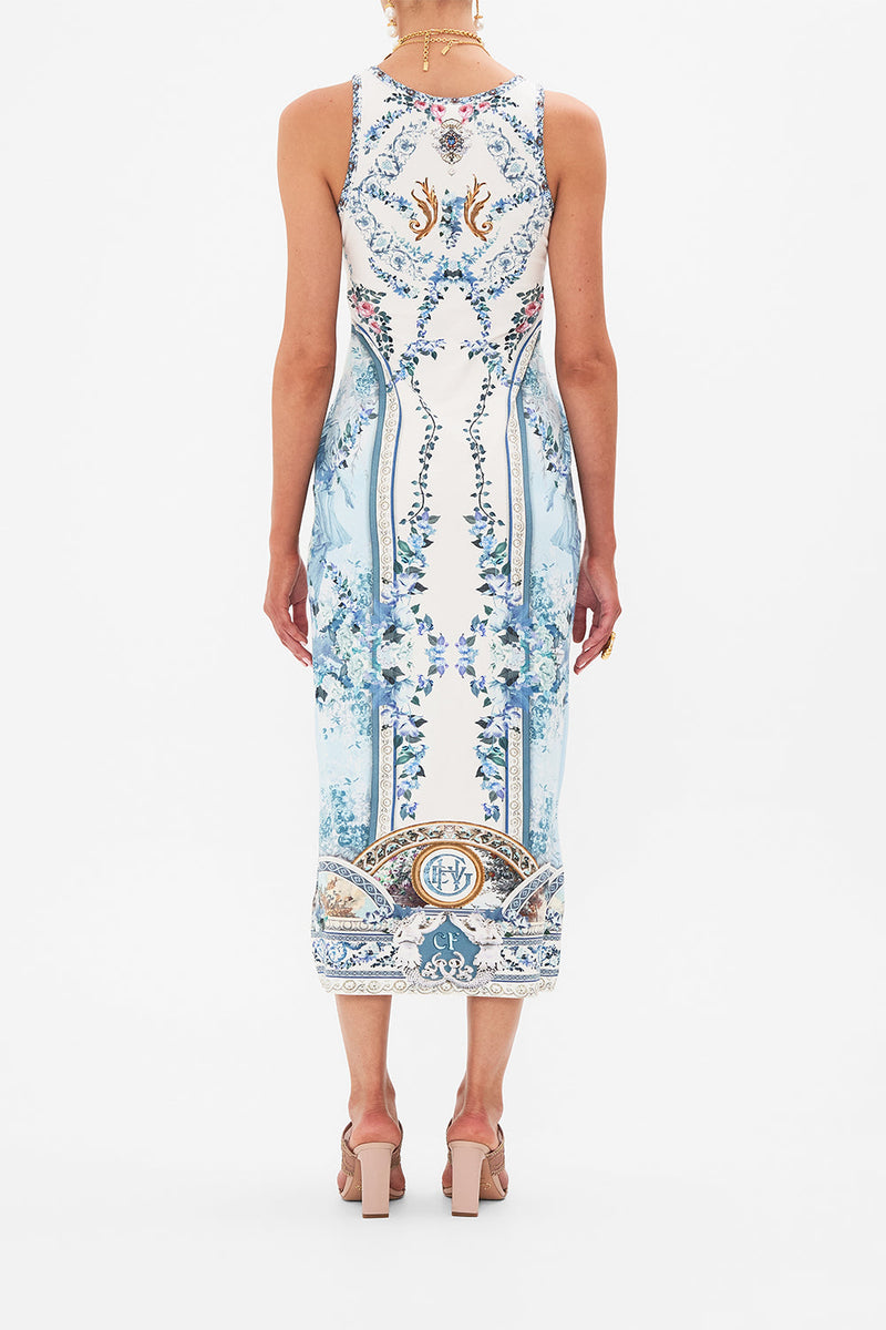 JERSEY SCOOP BACK HEM DRESS ISTANBUL ANIMALIA
