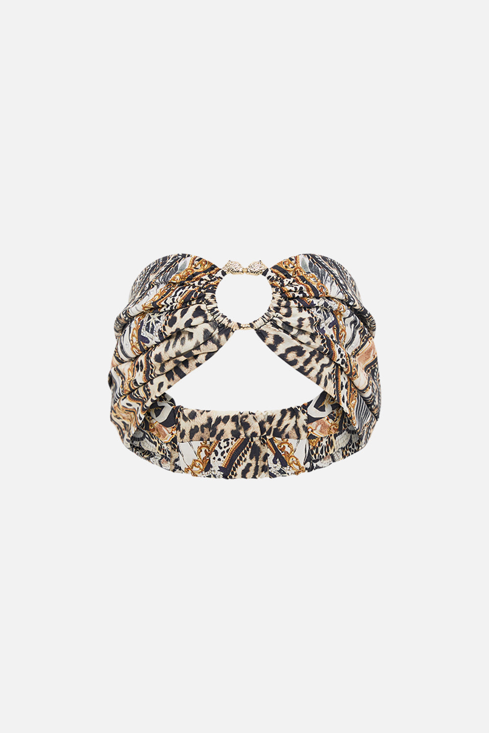 Product view of CAMILLA animal print headband in Mosaic Muse