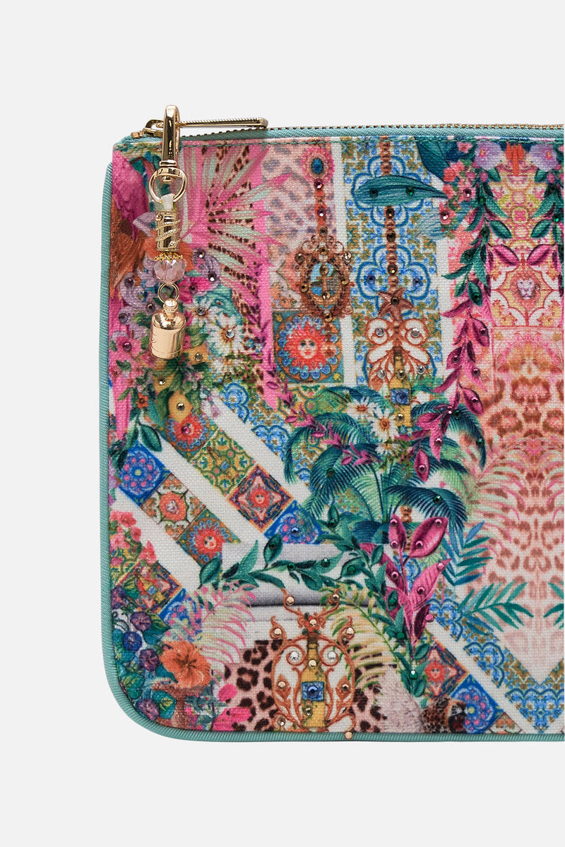 SMALL CANVAS CLUTCH GARDEN OF GOOD FORTUNE
