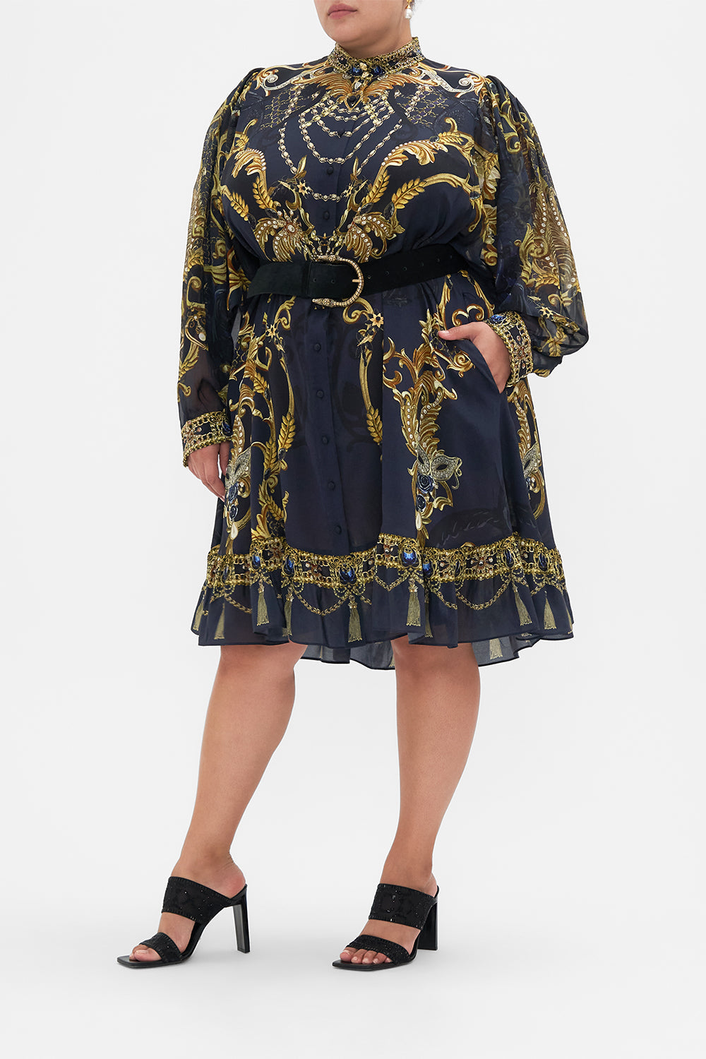 DROP SLEEVE SHIRT DRESS MOONLIGHT MELODIES