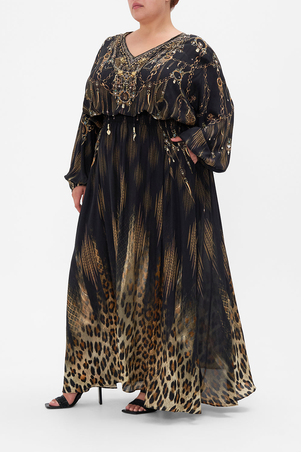 SHIRRED RELAXED FIT DRESS JUNGLE DREAMING